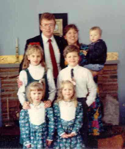 Family Photo 1989: Rich, Diane, David, Stacey, Jarrod, Andrea, and Lisa