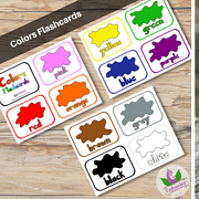 colors flashcards rectangle