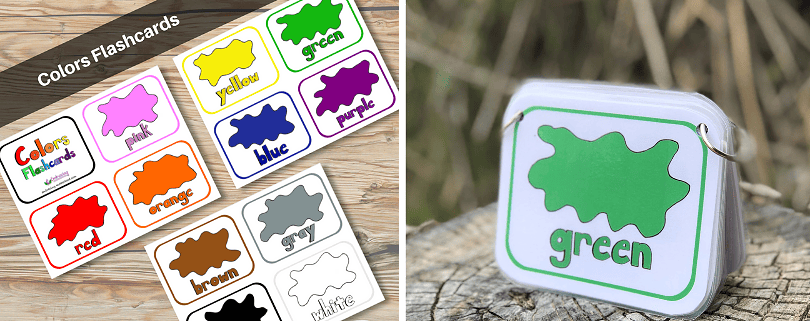 colors flashcards rectangle