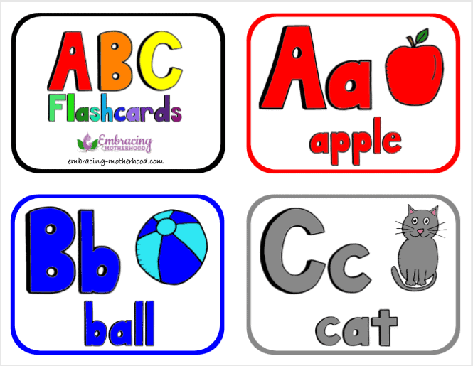 ABC Horizontal Flashcards