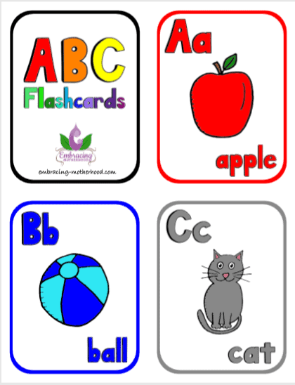 ABC Vertical Flashcards
