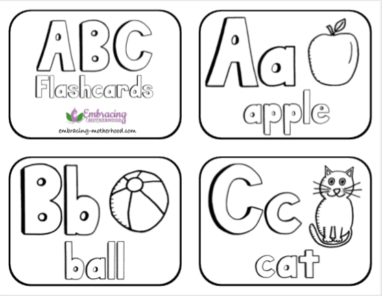 ABC Black and White Flashcards